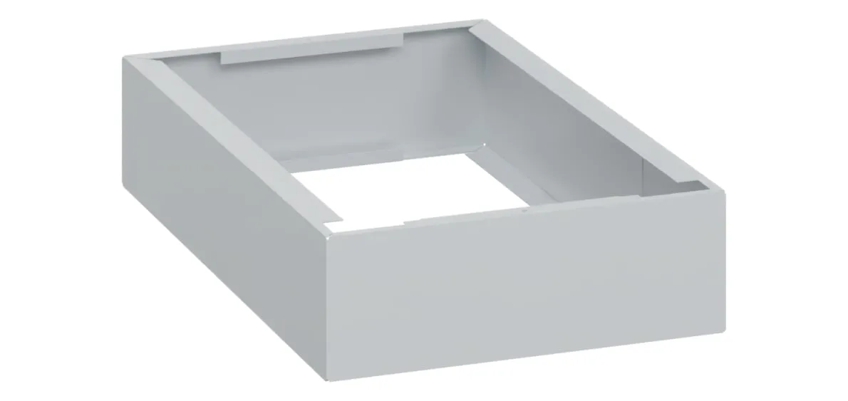 Unterbauten mit Sockel für C+P Spinde Classic PLUS | HxBxT 10x30x50cm | Stahl | Lichtgrau