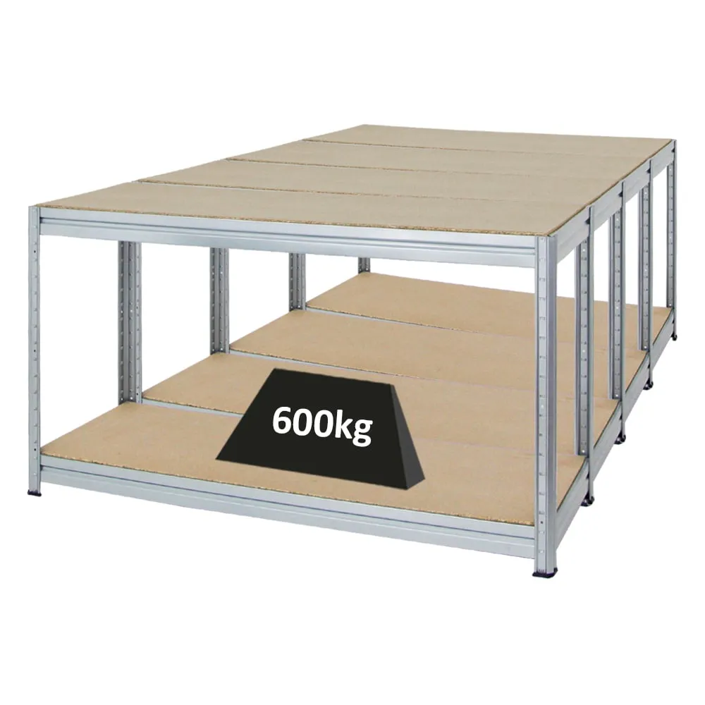 Mega Deal | 4x Höhenverstellbare Werkbank DINO | HxBxT 90x160x60cm | Traglast 600 kg | Verzinkt