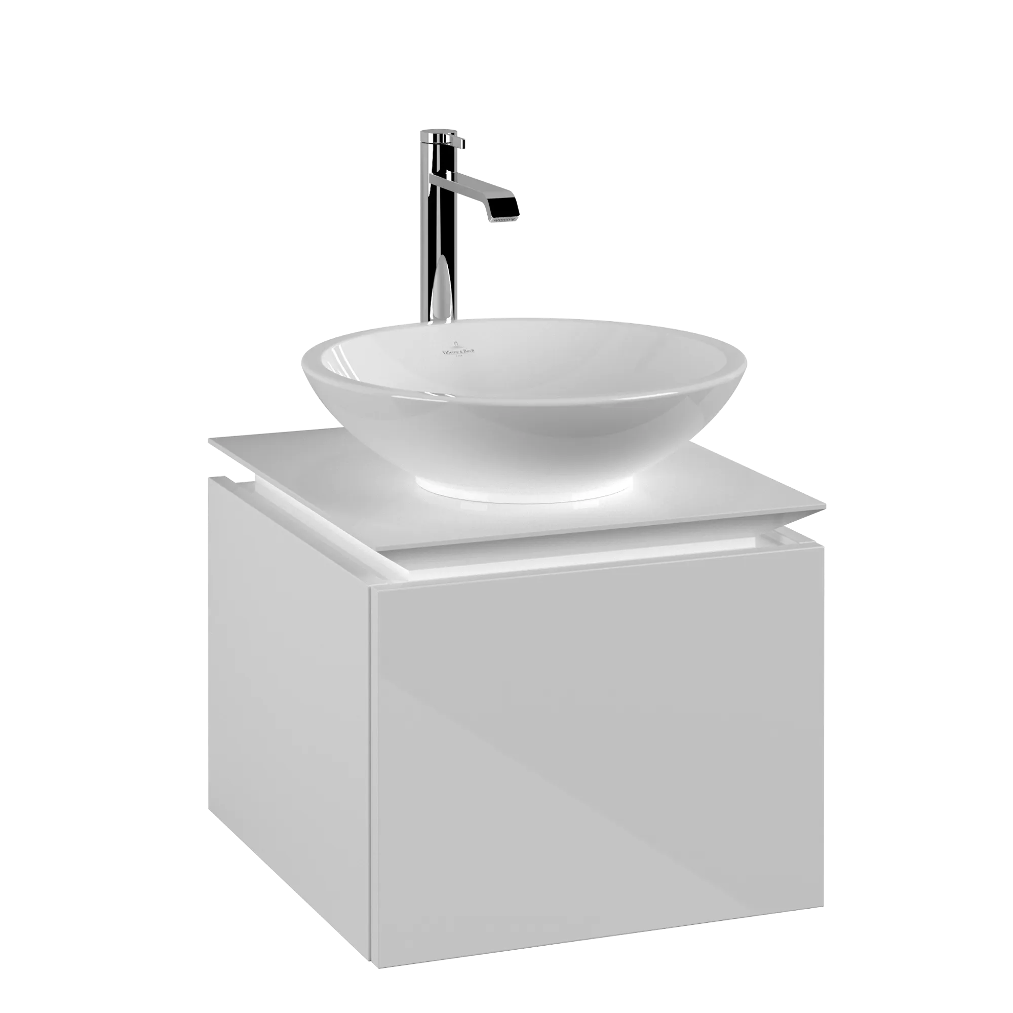 Villeroy & Boch Waschtischunterschrank „Legato“ für Schrankwaschtisch 450 × 380 × 500 mm Glossy White, für Becken mittig