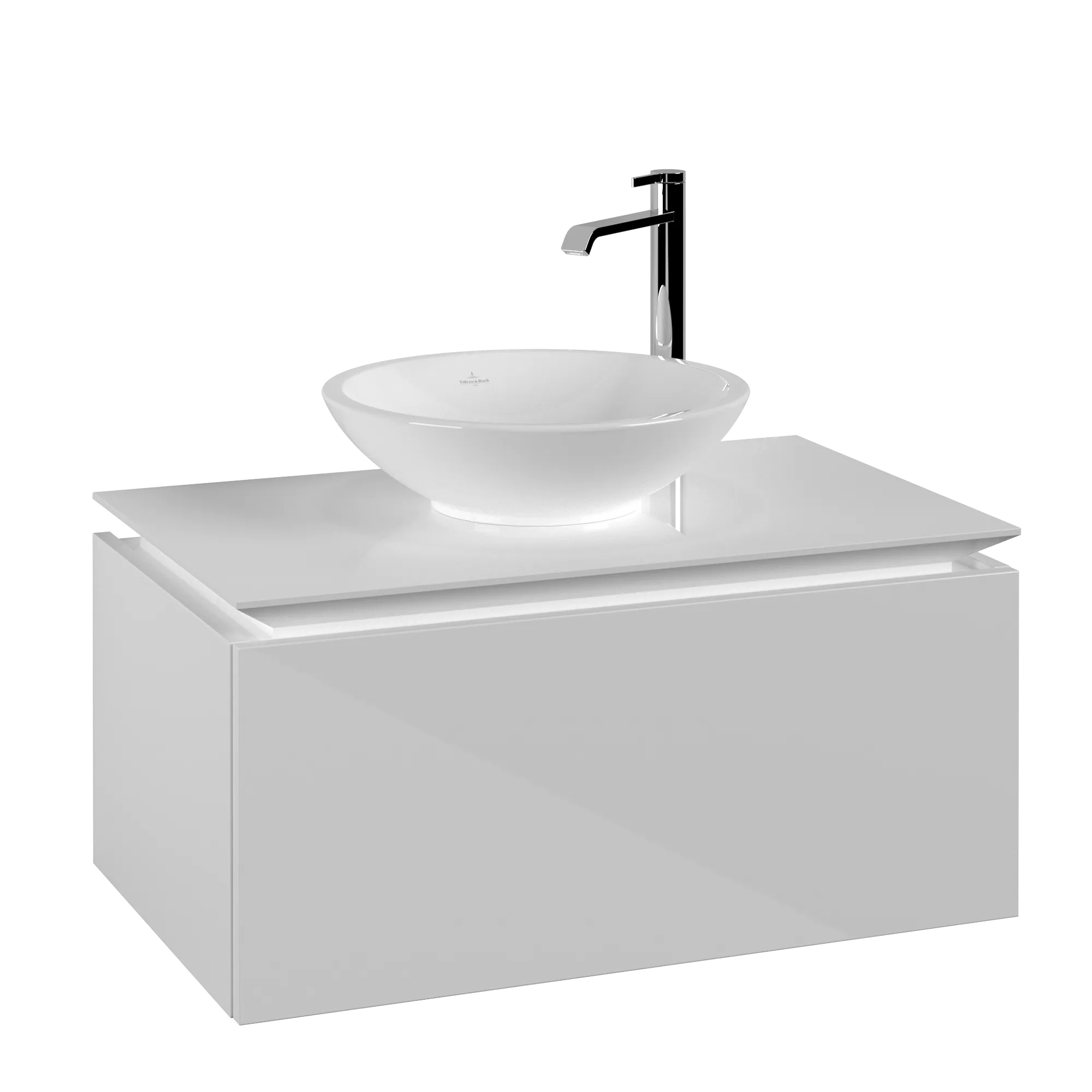 Villeroy & Boch Waschtischunterschrank „Legato“ für Schrankwaschtisch 800 × 380 × 500 mm Glossy White, für Becken mittig