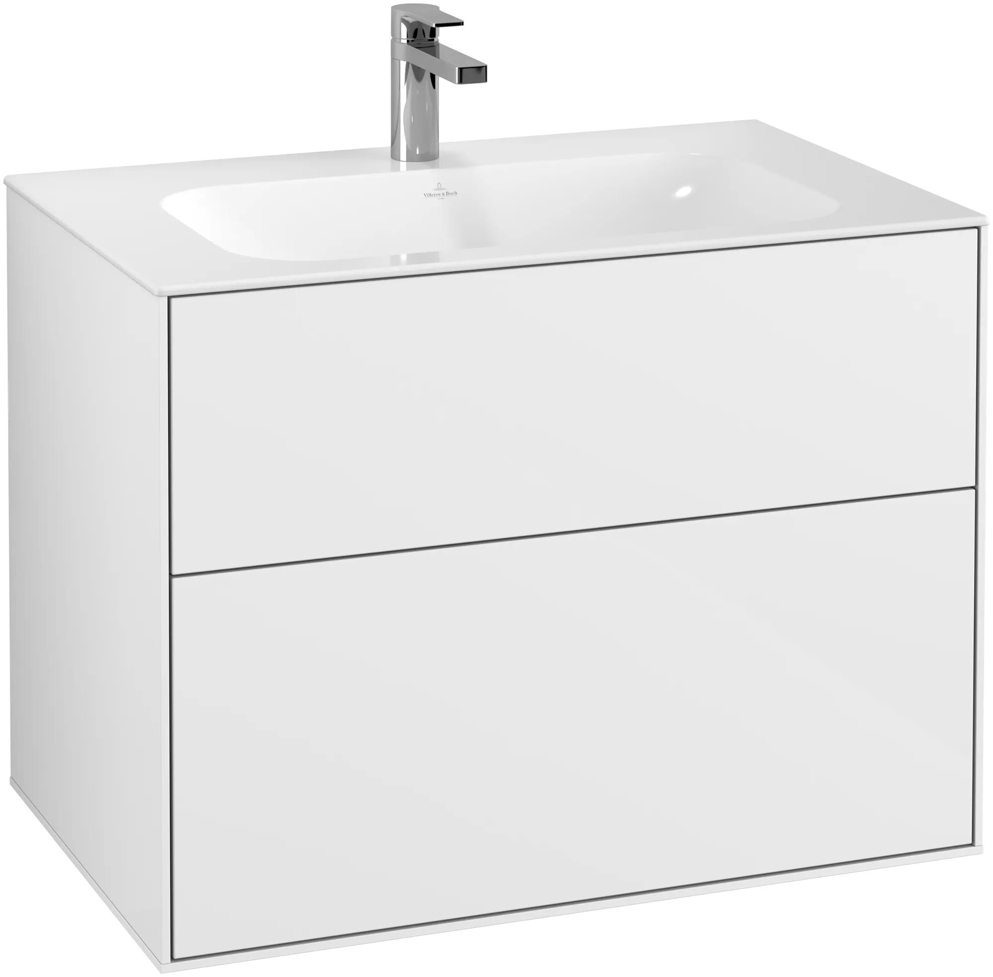 Villeroy & Boch Waschtischunterschrank „Finion“ für Schrankwaschtisch 796 × 591 × 498 mm Glossy White Lacquer, für Becken mittig
