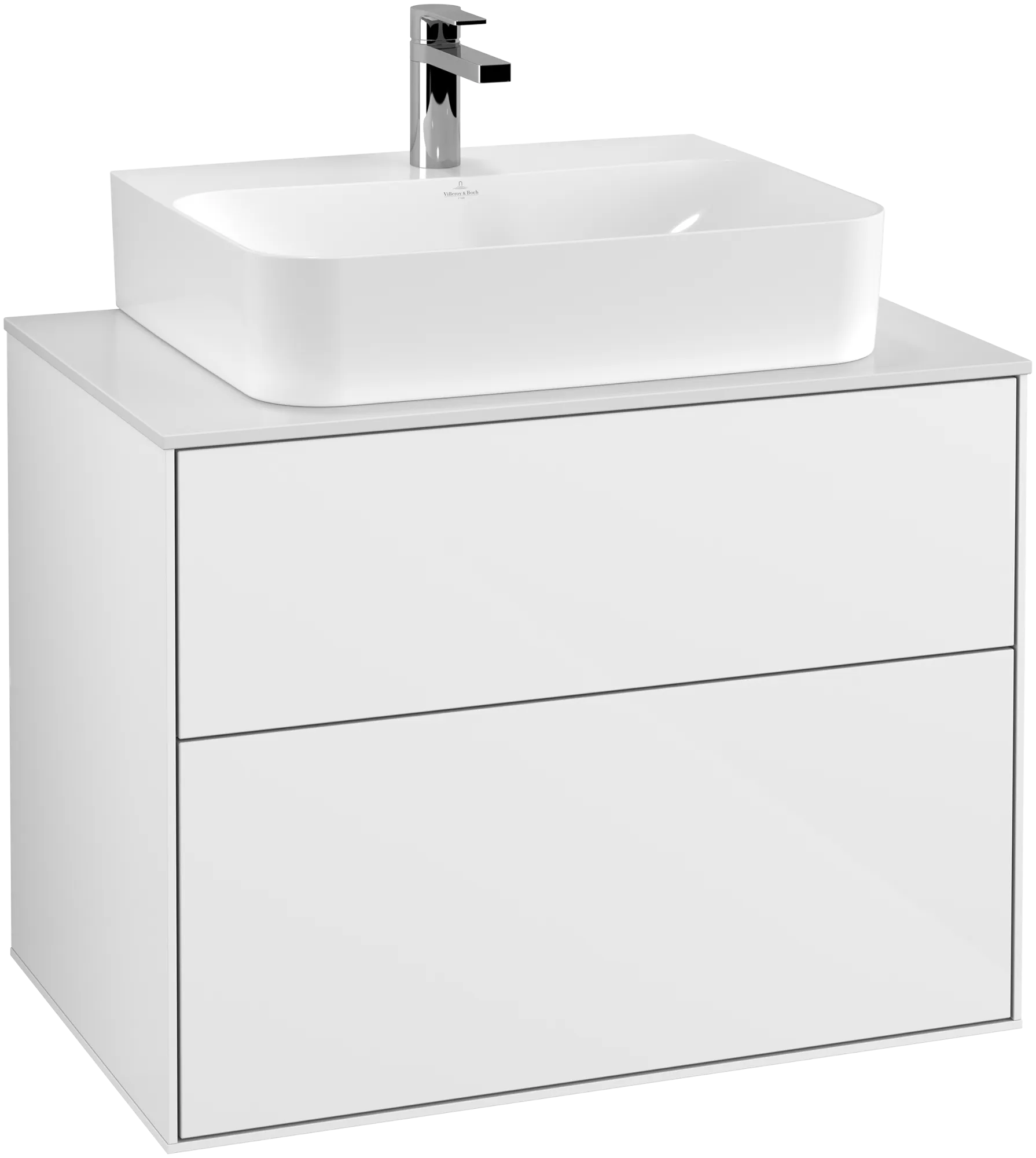 Villeroy & Boch Waschtischunterschrank „Finion“ für Schrankwaschtisch 800 × 603 × 501 mm Glossy White Lacquer, für Becken mittig
