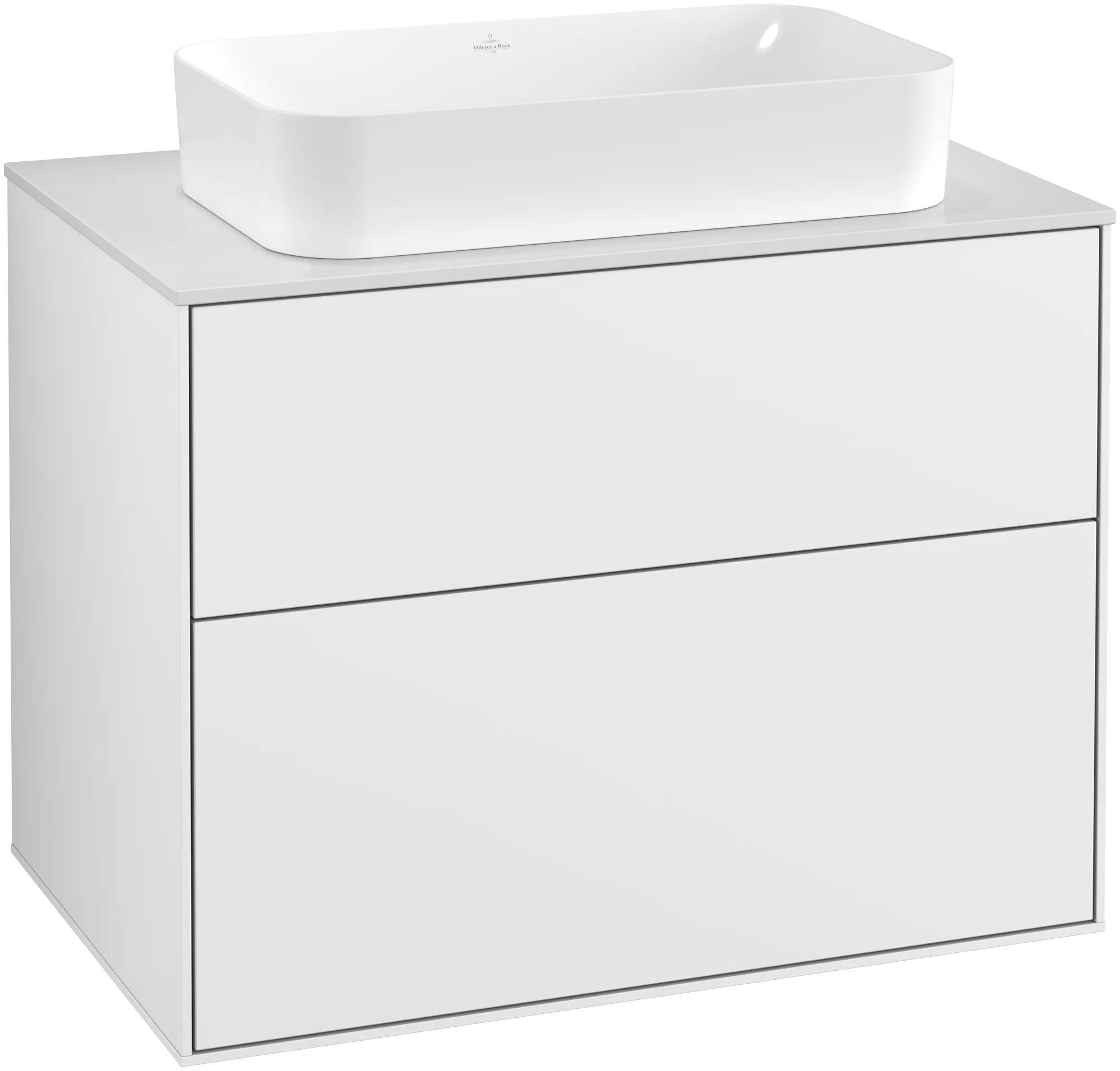 Villeroy & Boch Waschtischunterschrank „Finion“ für Schrankwaschtisch 800 × 603 × 501 mm Glossy White Lacquer, für Becken mittig, mit Hahnlochbohrung