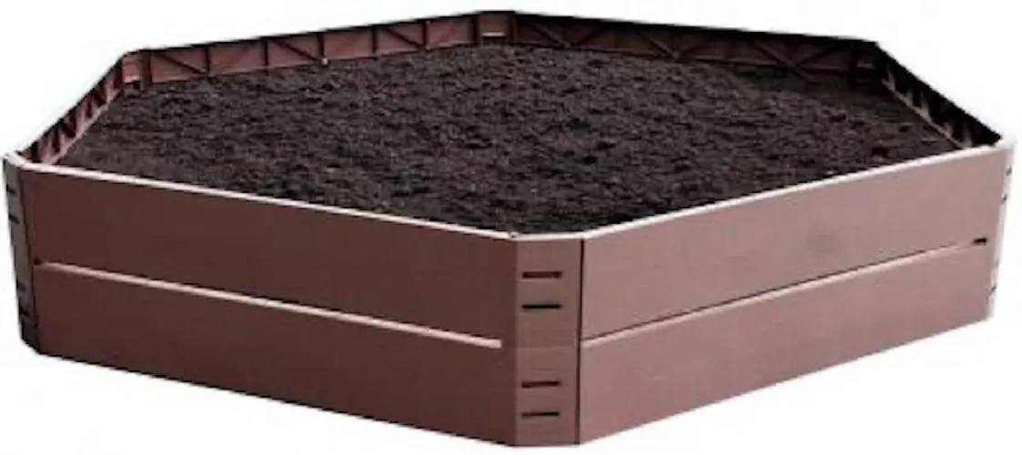 PIVY Blumenbeet | 6-teilig| 6 Teile x 132x25 cm | Garten oder Balkon | Braun | 250 Liter Volumen