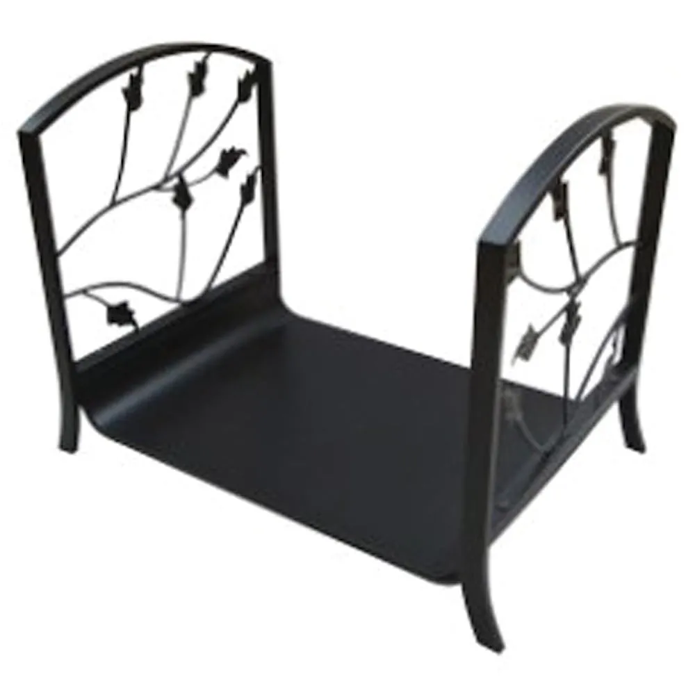 Igas II Kaminholzkorb | Optisch ansprechender Kaminholzkorb | Stahl | schwarz | HxLxB: 40x37x31 cm