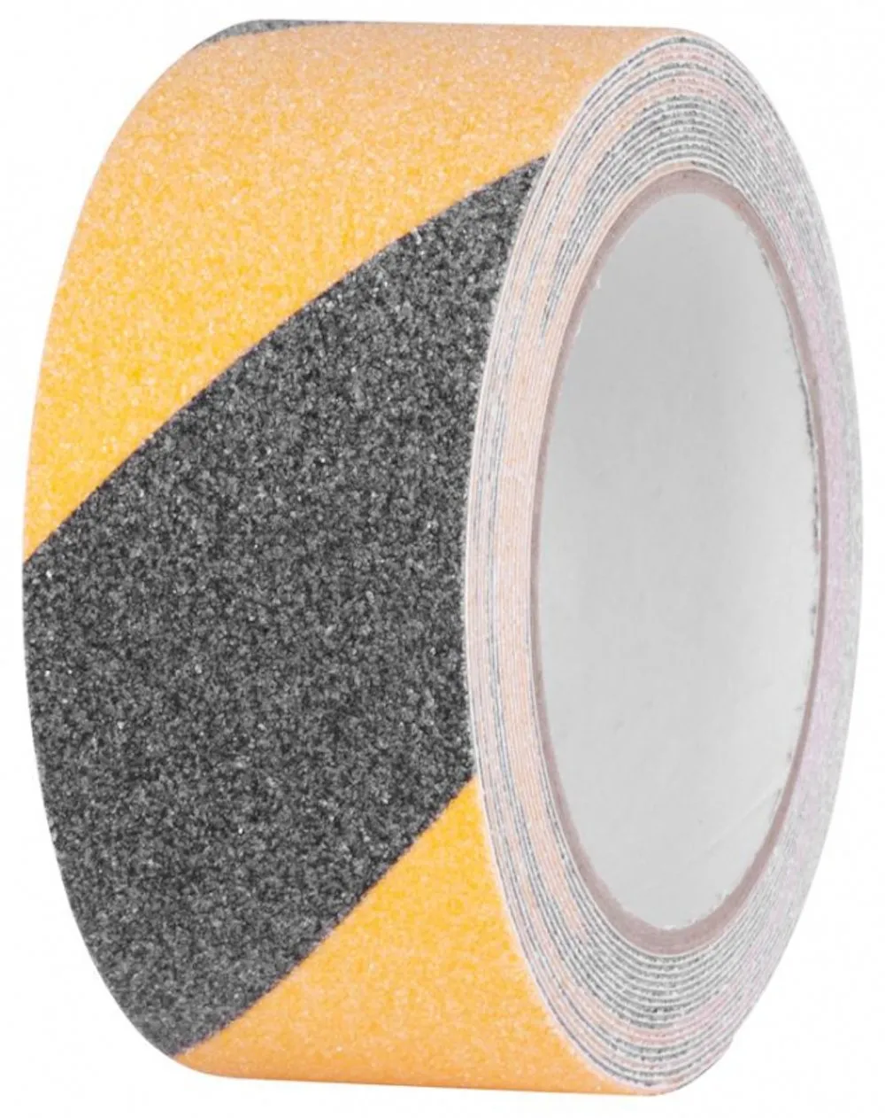 Breites Anti-Rutsch-Klebeband | Selbstklebend | Extra haltbar | schwarz-gelb | BxL: 5cm x 5m | 5 Rollen