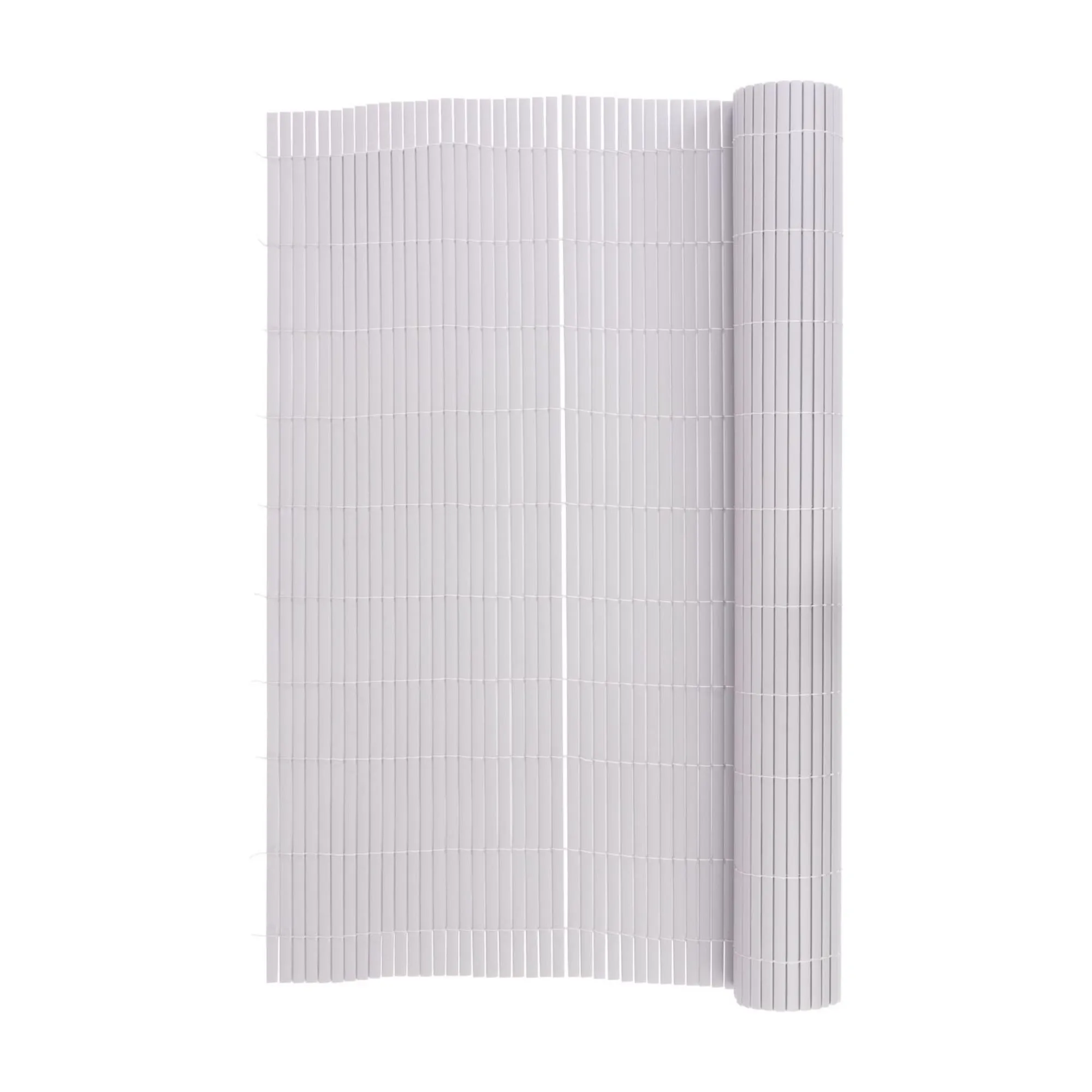 FI-CHI – Premium Sichtschutzmatte | Zaun | Sichtschutz | PVC- Sichtschutzmatte | Gartensichtschutz für Garten und Balkon aus Weide | Höhe 1 m | Länge 3 m | HxL: 1x3 m | 1300g / m2 | Grau