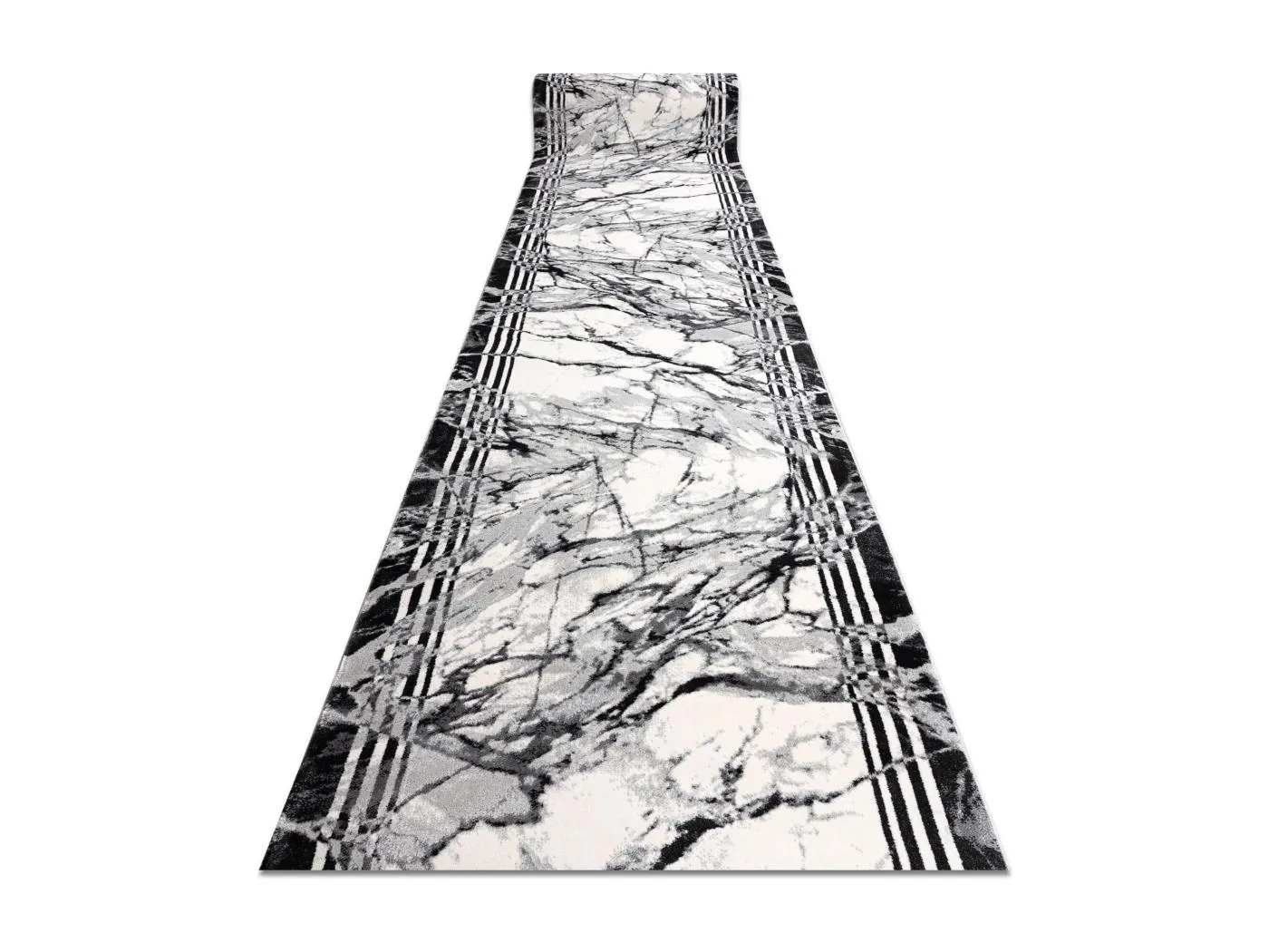 Modern Läufer TULS 51210 Marmor anthrazit 90x330 cm