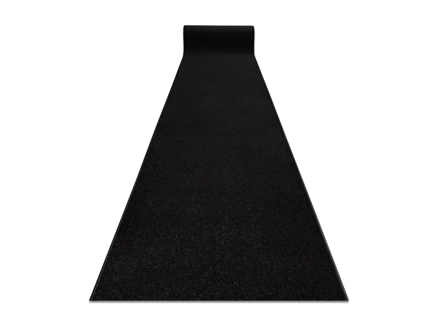 Läufer KARMEL Glatt, einfarbig schwarz 140x620 cm