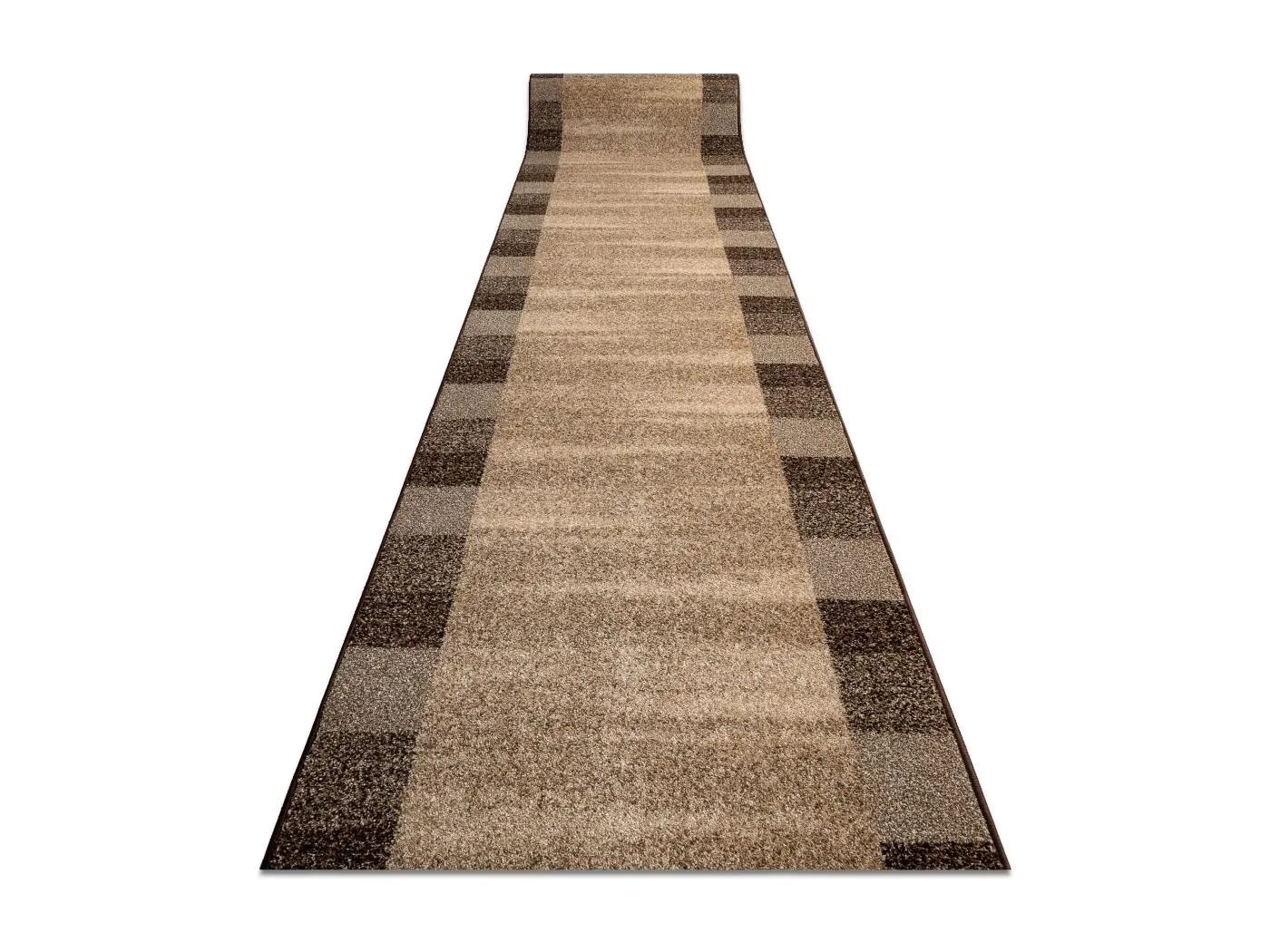 Läufer KARMEL Etna Rahmen, Sand Nuss 100x990 cm