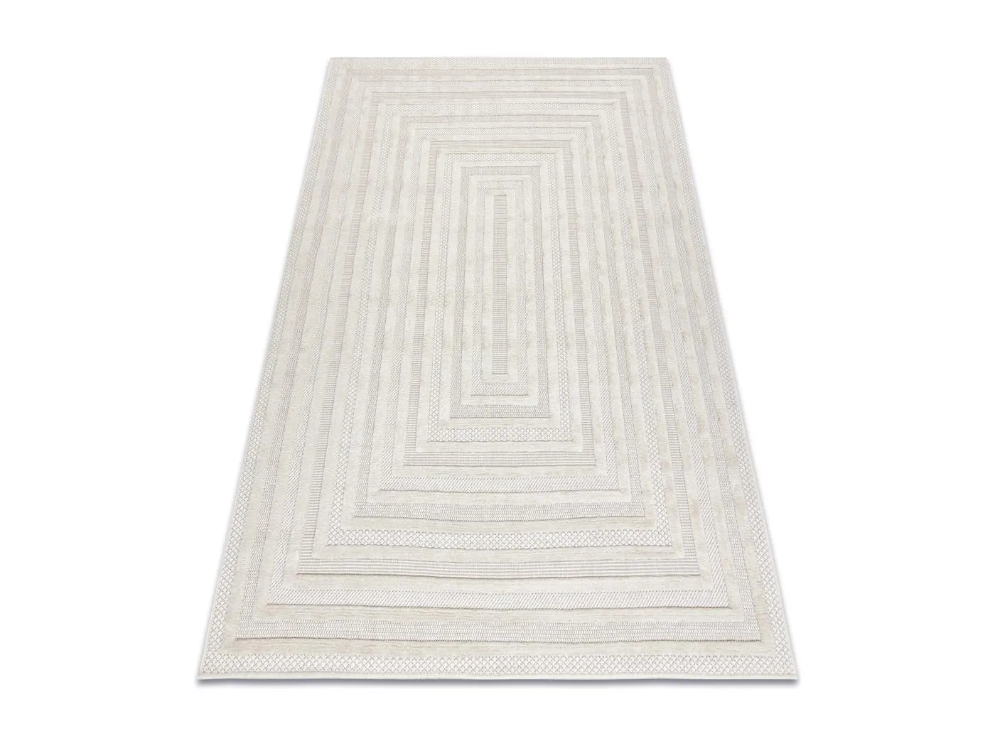 Teppich SANTO SISAL 0999 geometrisch weiß 140x190 cm