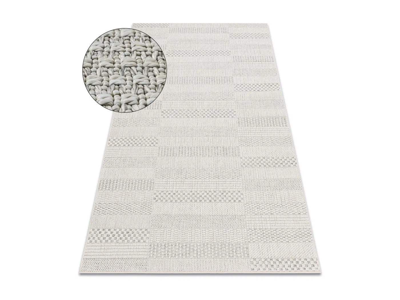 Teppich ORIGI 3736 creme - Bretter flachgewebte SISAL schnur 116x170 cm