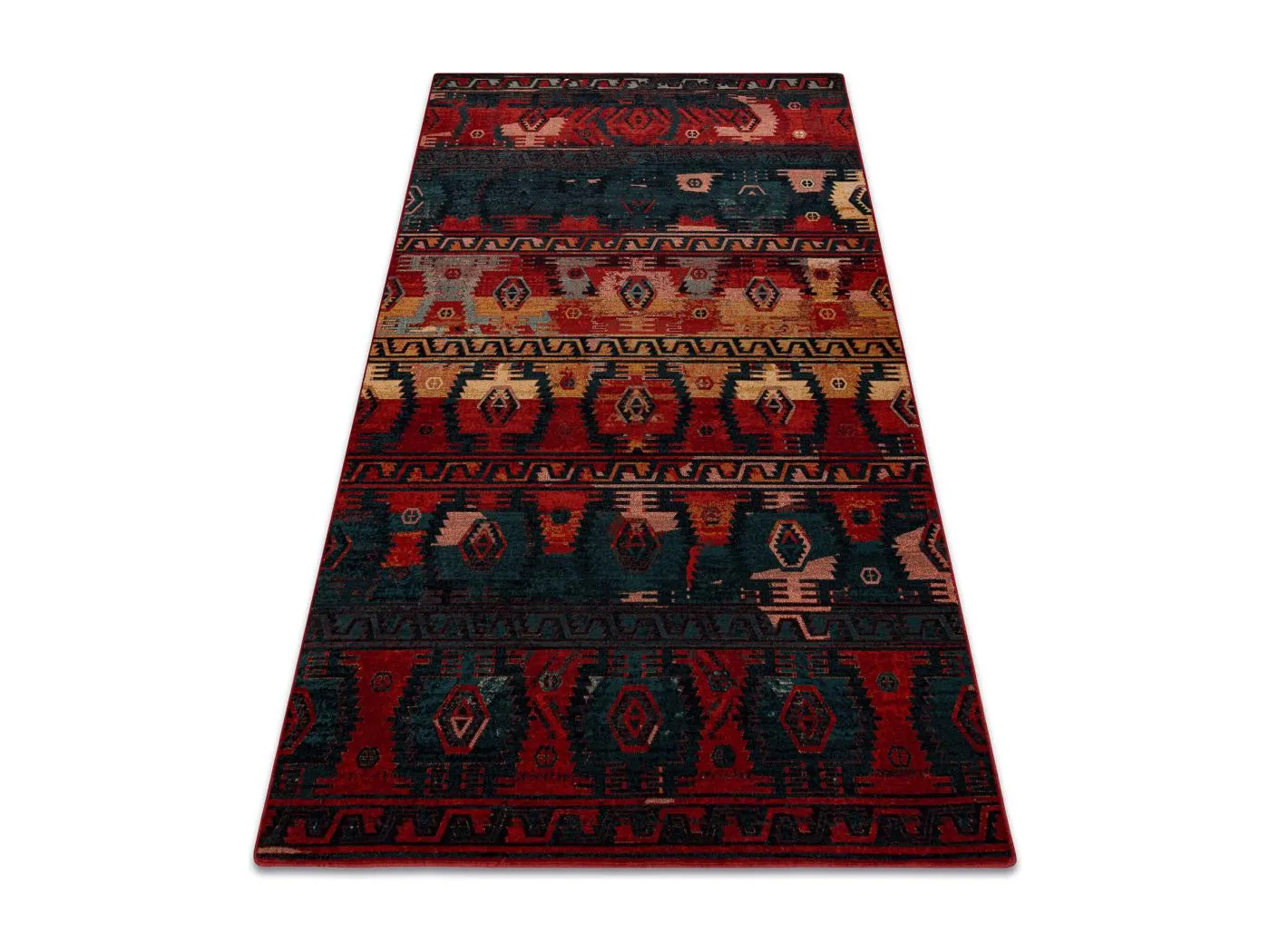 Wollteppich OMEGA TAPAS ethnisch, dunkelblau 235x350 cm