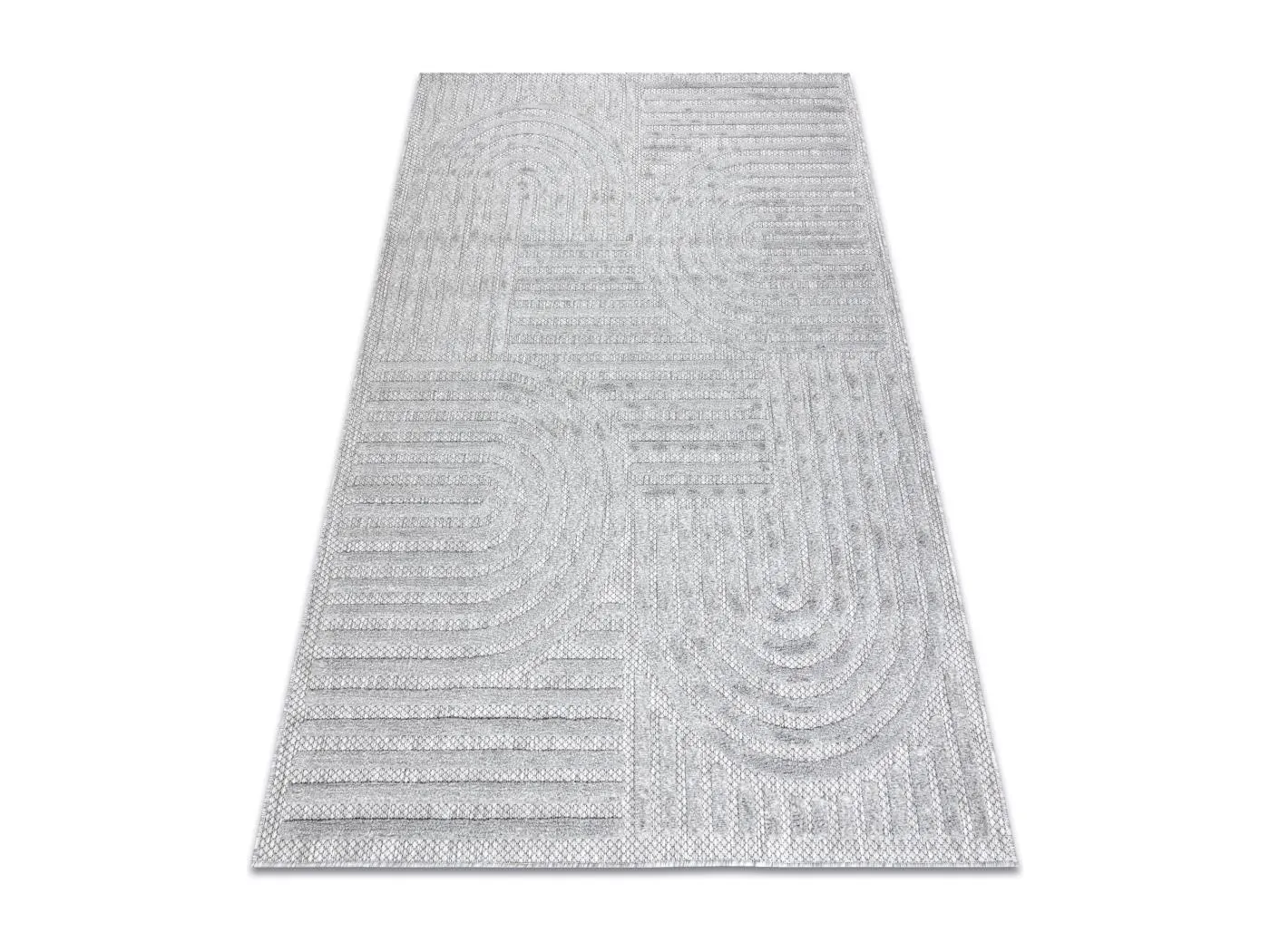 Teppich SANTO SISAL 0989 geometrisch grau 120x170 cm