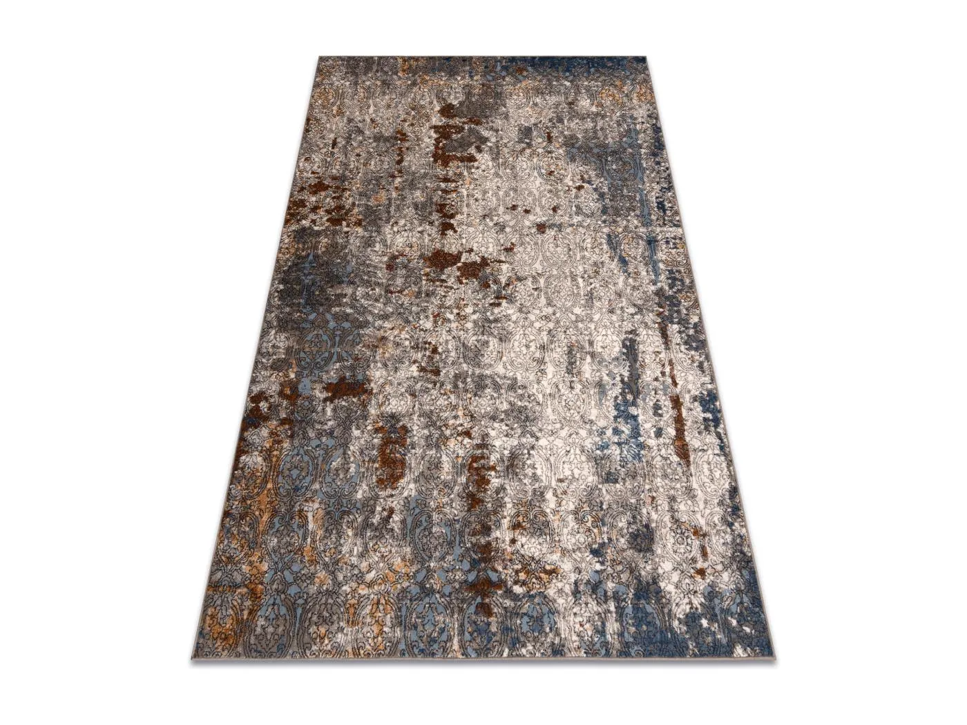 Teppich Wolle NAIN Ornament vintage 7700/51622 beige / dunkelblau / te 240x340 cm