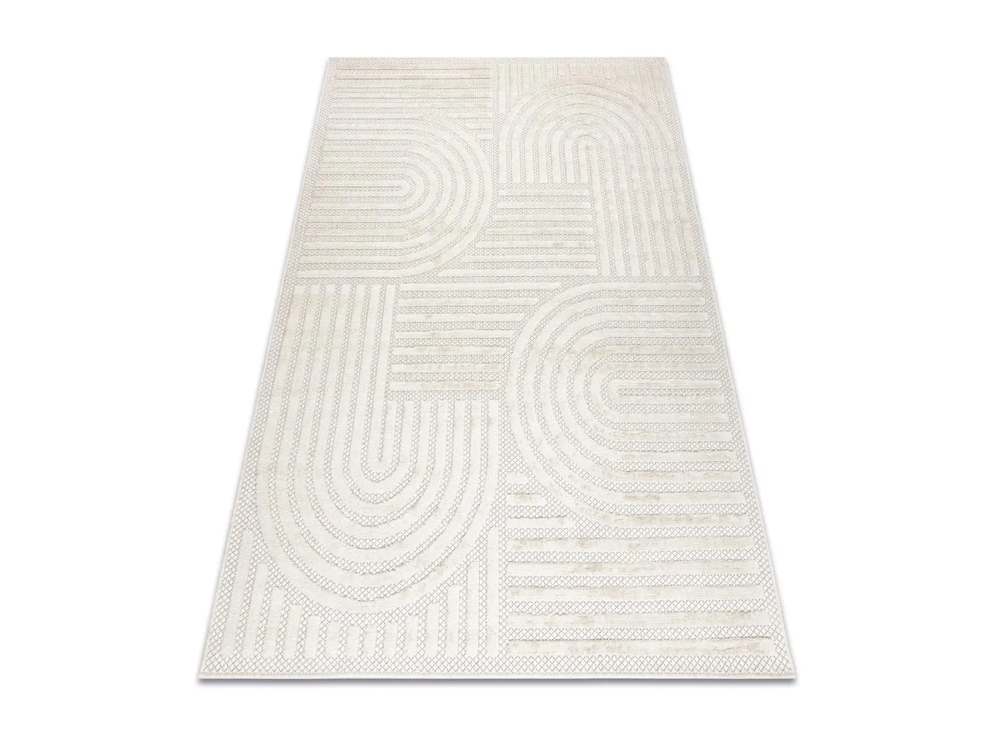 Teppich SANTO SISAL 0989 geometrisch weiß 180x270 cm