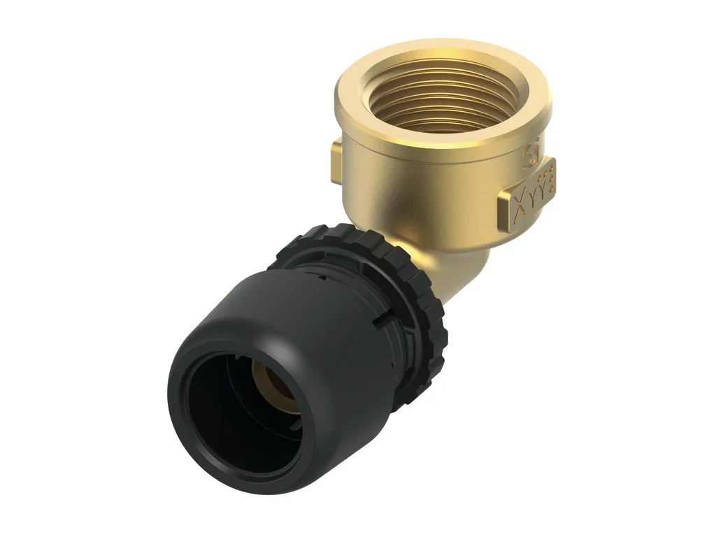 TECElogo-Ax Winkelübergangsmuffe Dimension 16 × Rp 1/2″, Siliziumbronze