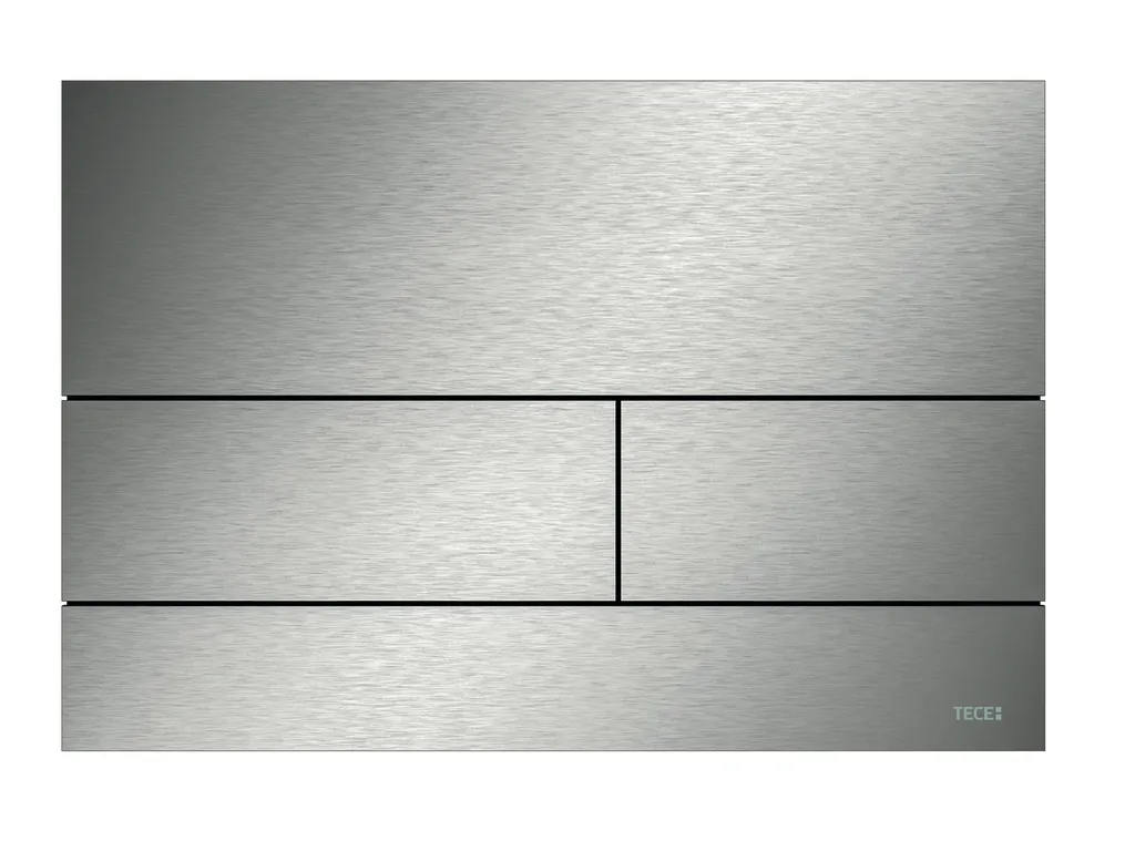 square II Met. WC-Betätigungsplatte Edelstahl geb. (mit Anti-Fingerprint)