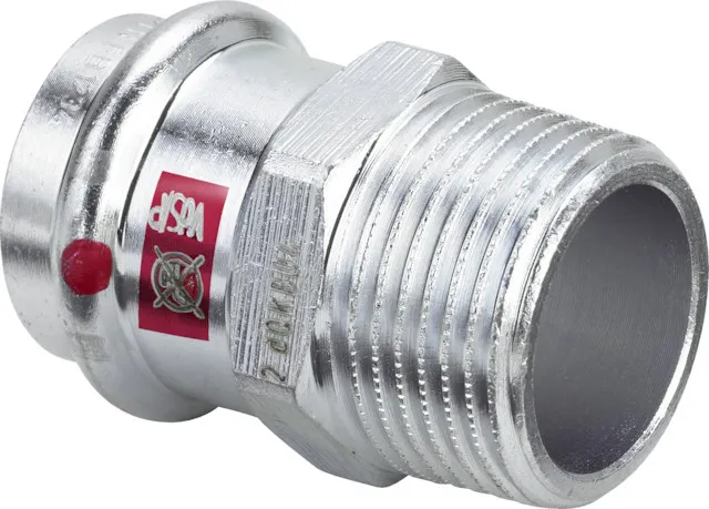 „Prestabo“ Übergangsverschraubung mit 1 Muffe und Außengewinde 15 mm × 3/8″