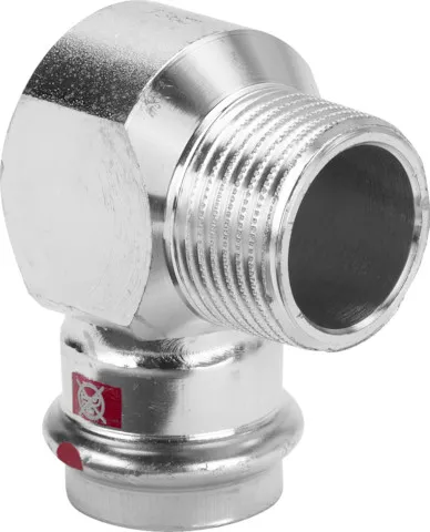 „Prestabo“ 90°-Winkel mit 1 Muffe und Außengewinde 15 mm × 3/8″
