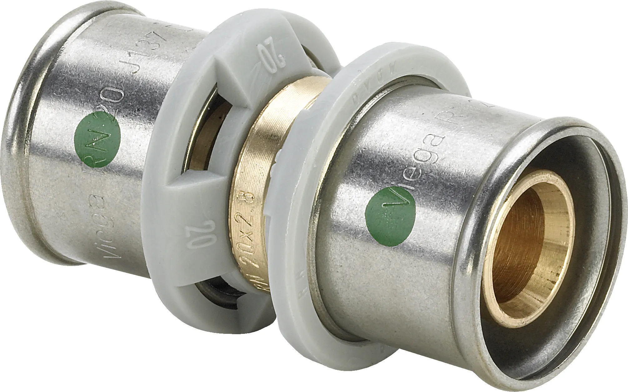 Viega „Sanfix P“ Kupplung mit 2 gleichen Muffen 16 mm