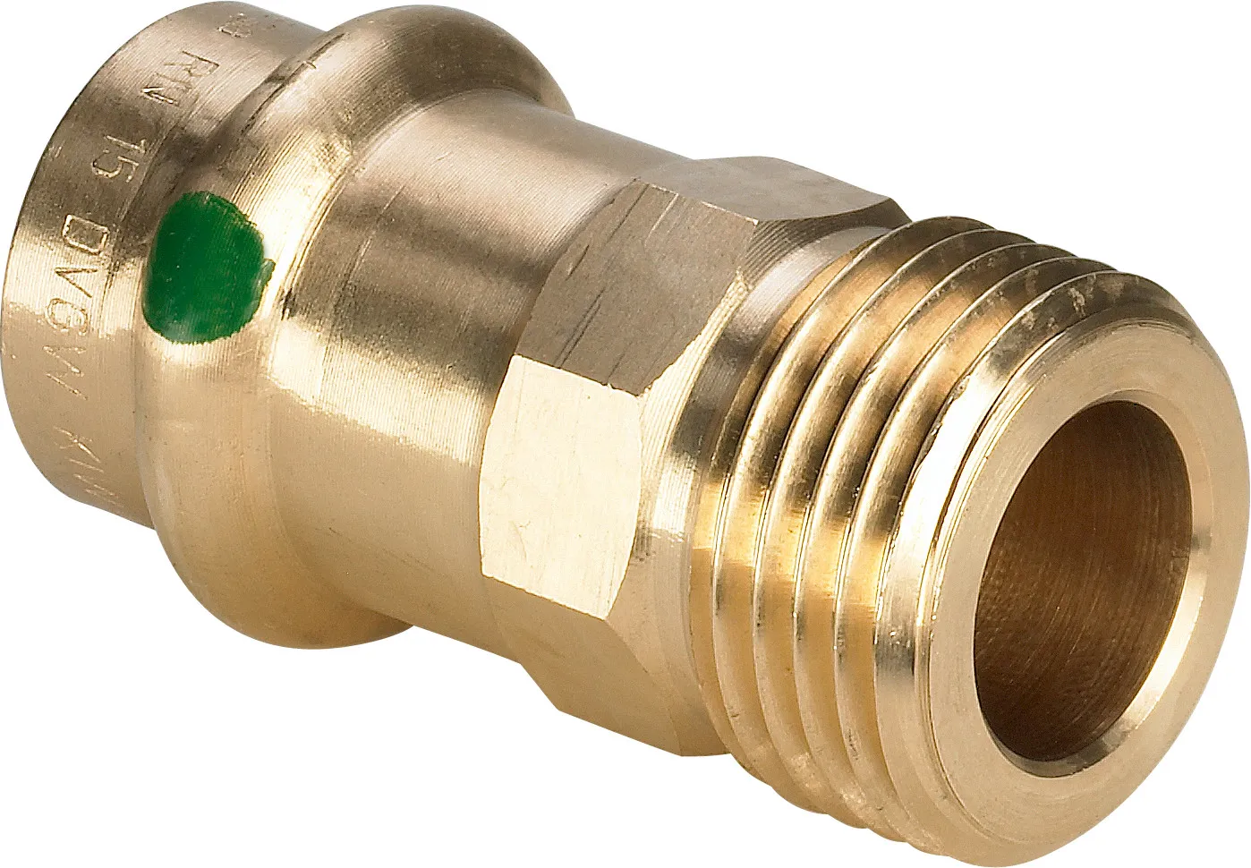 Viega Installationsmaterial „Sanpress“ 2211.4 in 15 mm × G1 / 2 Rotguss