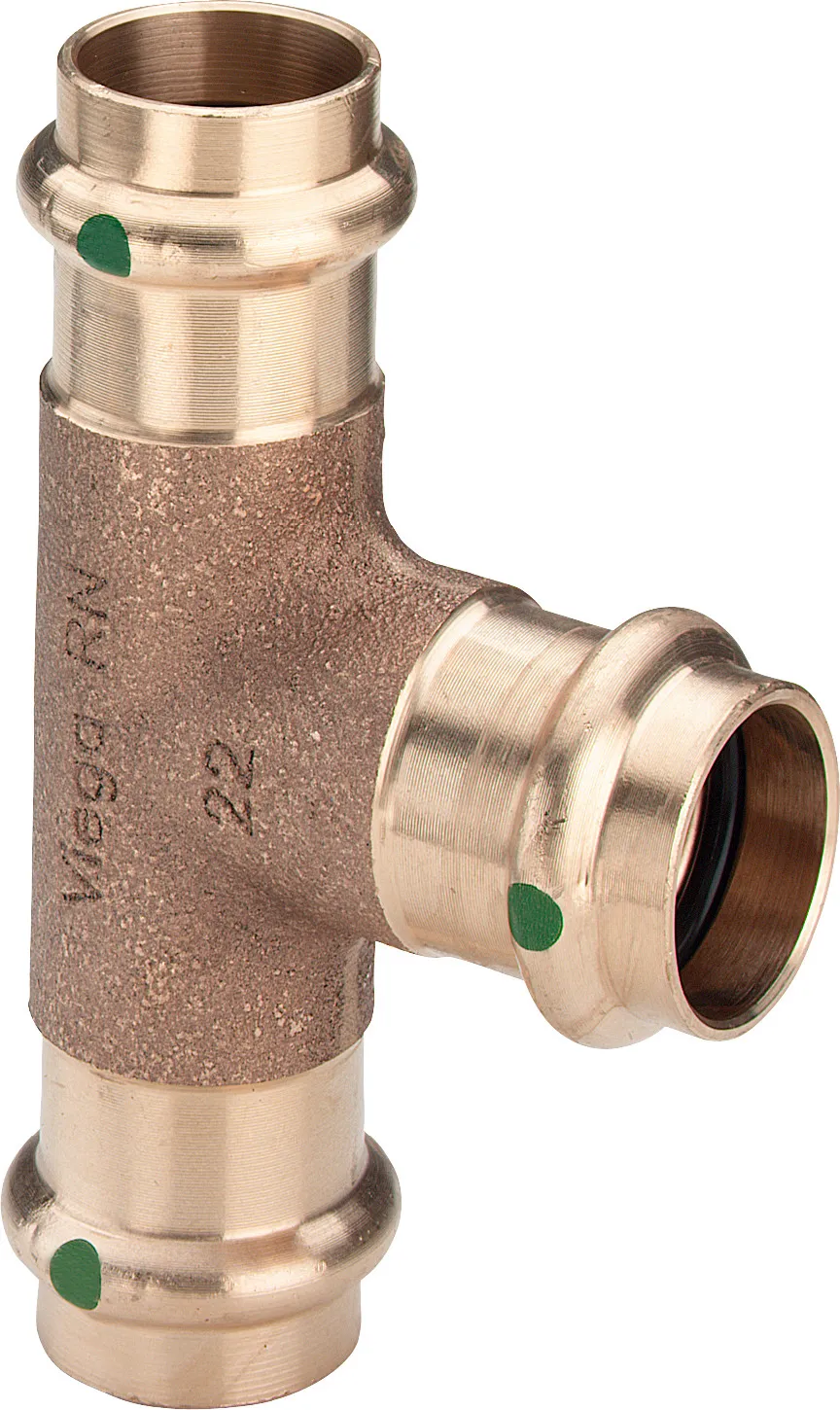 „Sanpress“ T-Stück mit 3 Muffen 28 × 28 × 15 mm