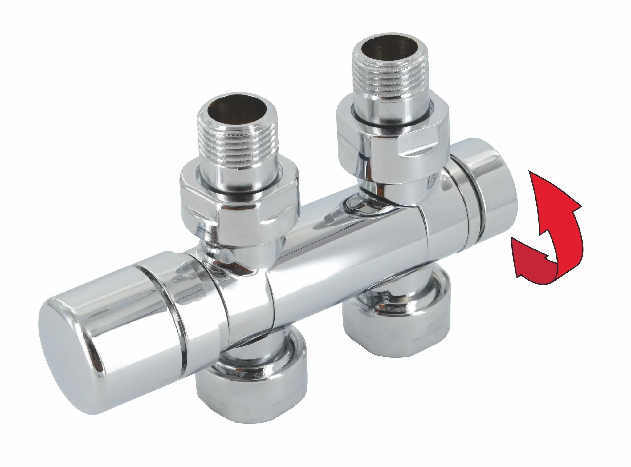 Zehnder Anschluss-Set (50 mm) Durchgangsform Typ U in weiß