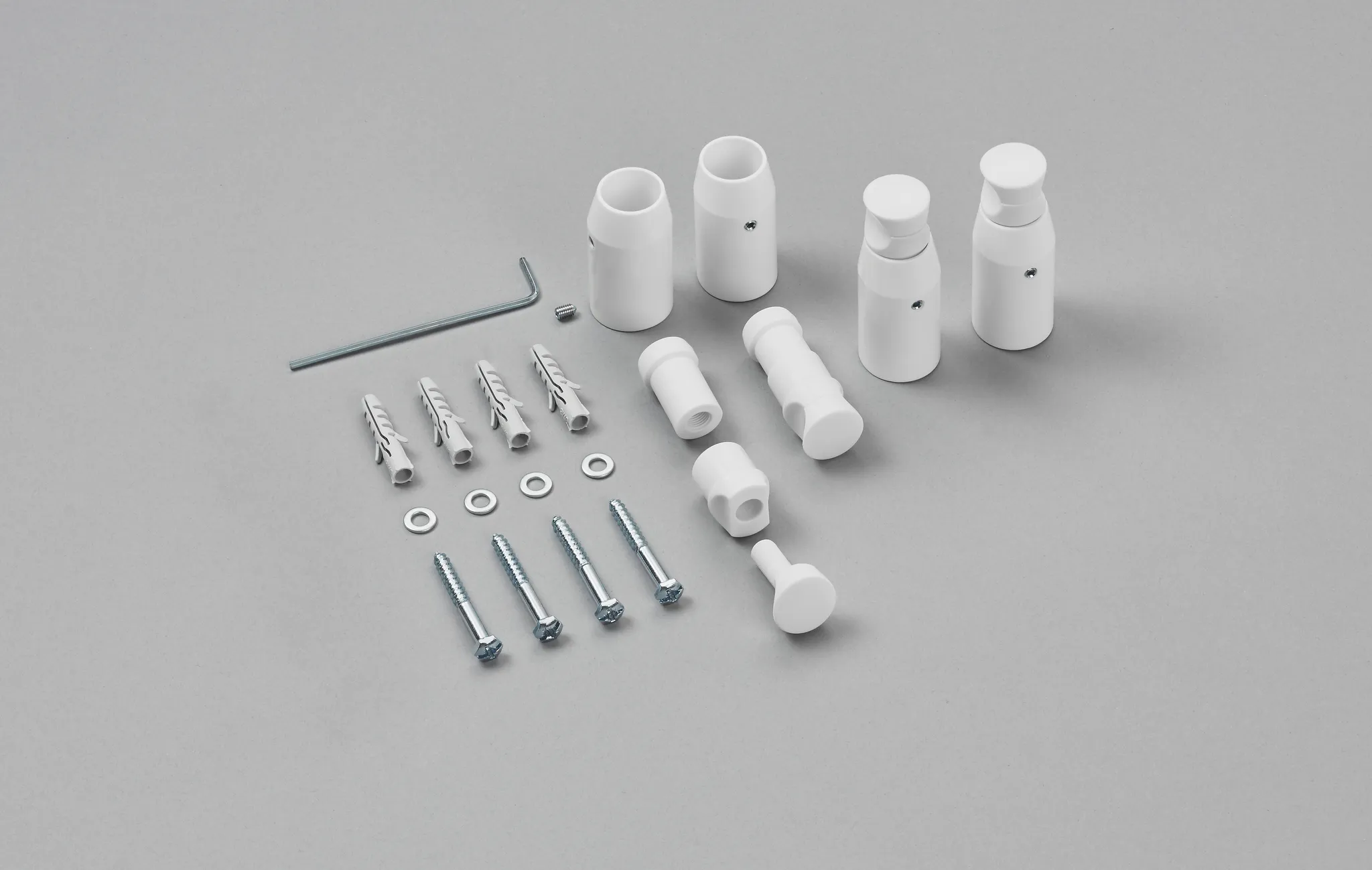 Zehnder Montageset für Elektroheizkörper „Forma Asym“ in Verkehrsweiß (RAL 9016, glänzend)