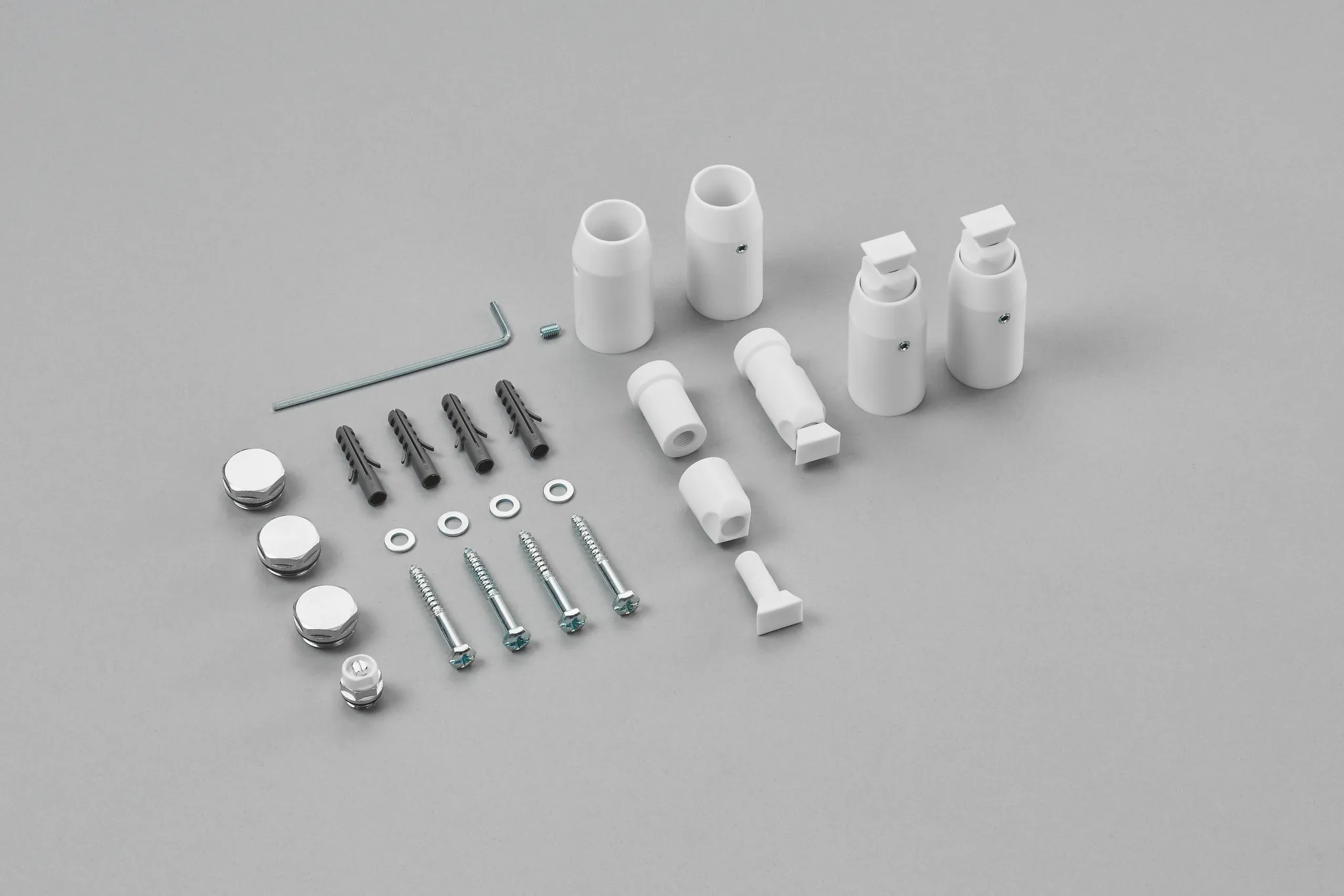 Zehnder Montageset für „Universal“ in Verkehrsweiß (RAL 9016, glänzend)