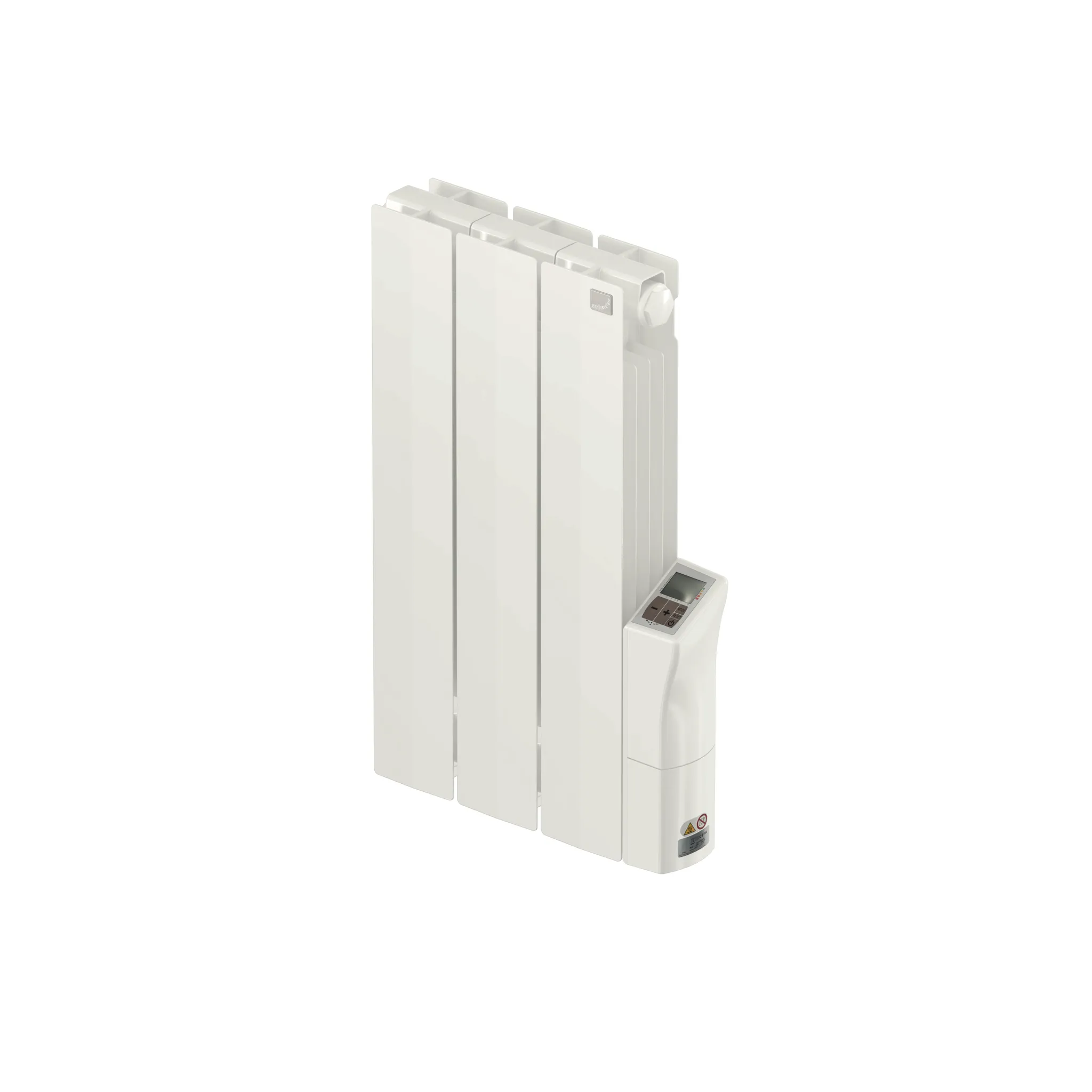 Zehnder Design-Elektroheizkörper „Alura Tech“ 37,2 × 57,5 cm in Cement Grey (RAL 7033)