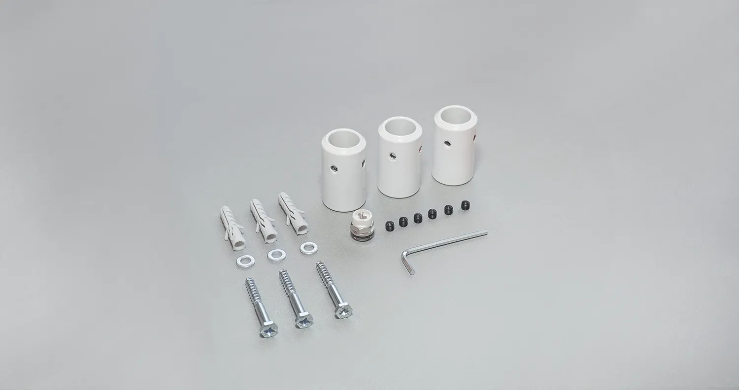 Zehnder Montageset für „Archibald“ in weiß